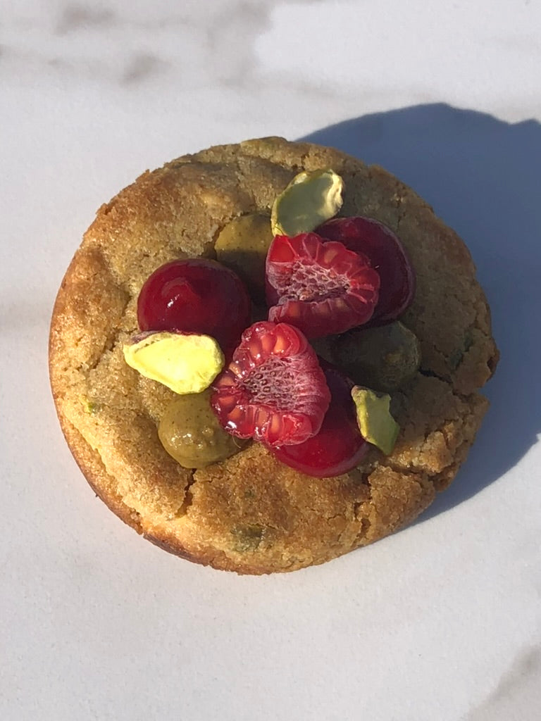 Cookie pistache framboise
