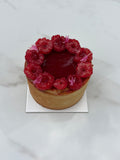 Flan vanille framboise